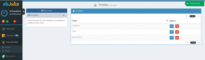 Users and profiles Plugin